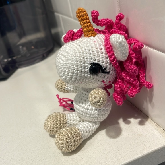 Handcrafted Unicorn 🦄 Amigurumi Decor Toy Crochet Figure Doll Magic Fantasy - Picture 5 of 12